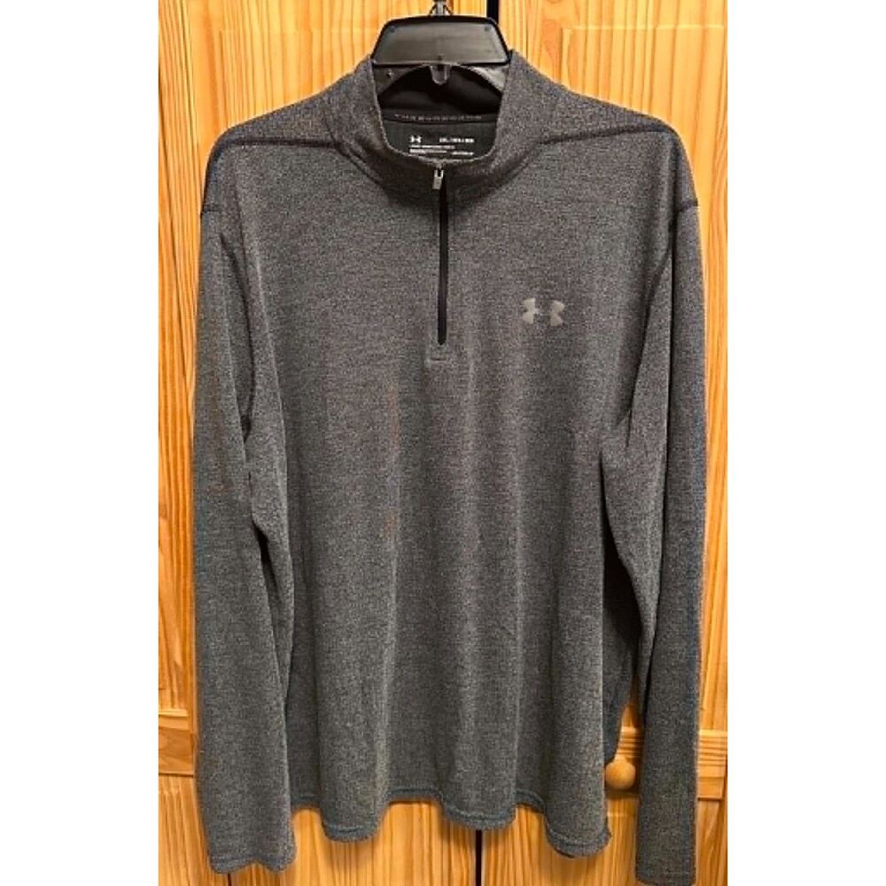 Mens Under Armour Long Sleeve Sz XXLg Loose Heatgear 1/4 Zip Pullover Shirt